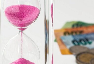 Sanduhr, Geld, Geldscheine, Zeit, Investoren