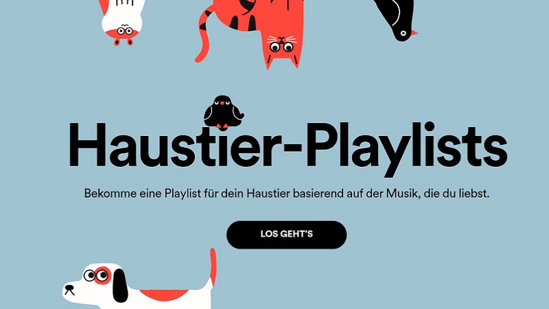 Spotify Haustier-Playlist, Spotify Pet Playlist, Haustier-Playlists