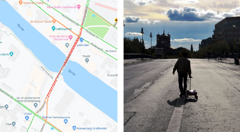 Google Maps, Simon Weckert, Kunst, Berlin, Stau