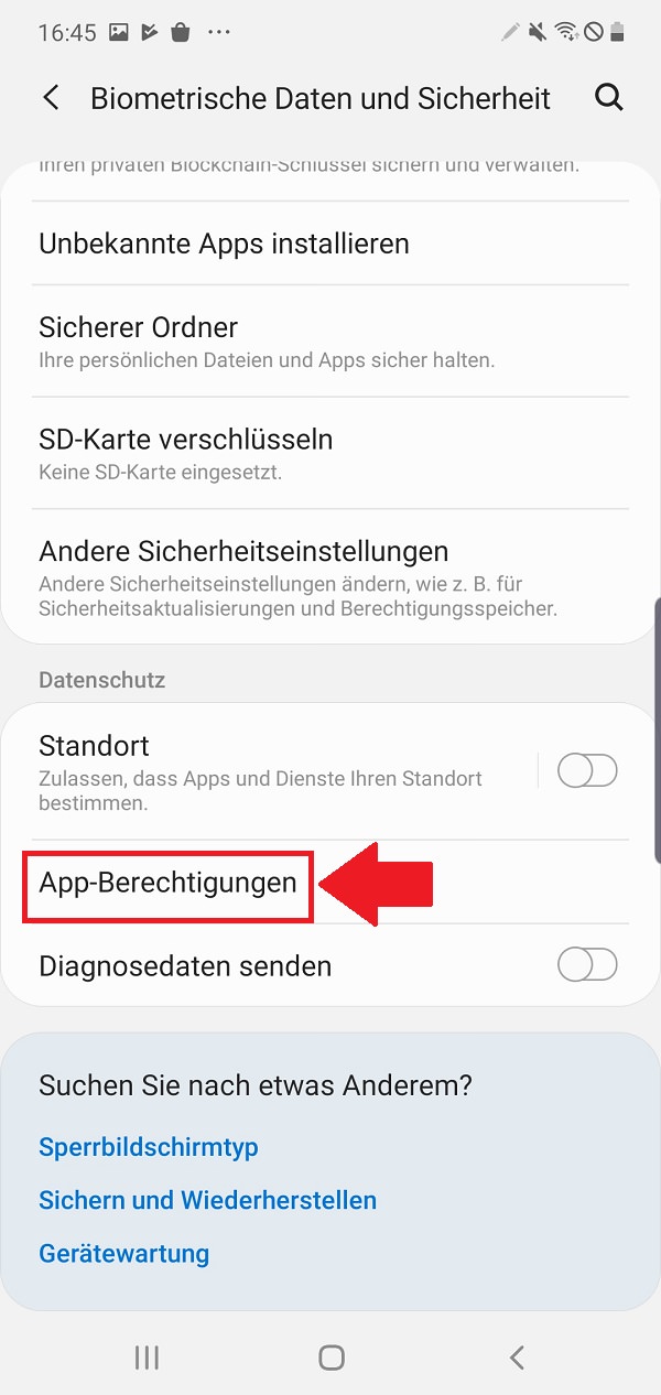 Android-Standort, Android Standort deaktivieren