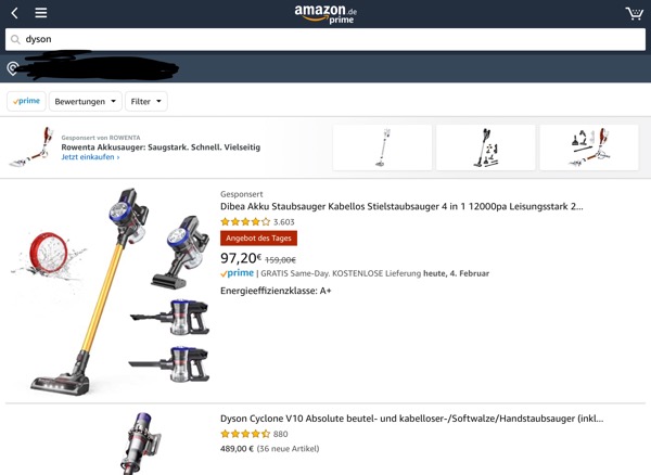 Amazon, Amazon-Marketplace, Dyson, E-Commerce