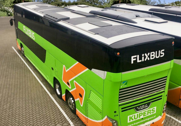 Flixbus Solarmatte, Fernbus, Bus