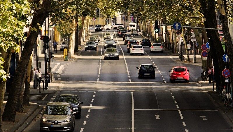 Autos, Straße, Stadt, Verkehr