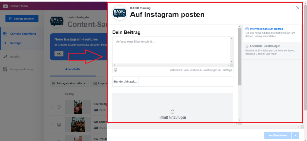 Instagram, Instagram-Posts planen