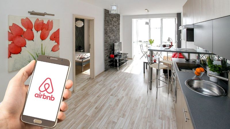 Airbnb Logo, Smartphone, Ferienwohnung
