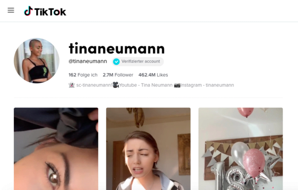 Tina Neumann, TikTok