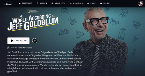 Jeff Goldblum, Disney Plus