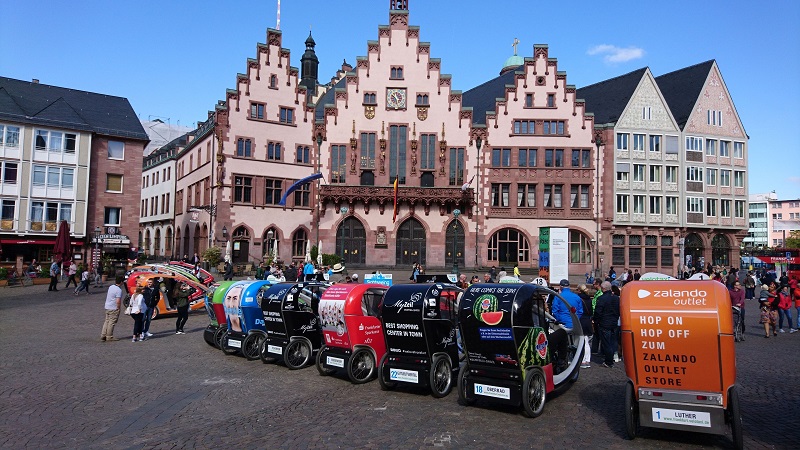 Velotaxi Frankfurt, Werbung, Marketing