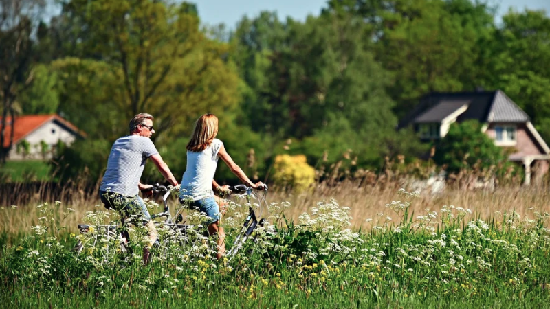 Fahrrad fahren, Natur, Pärchen, Paar, Sport