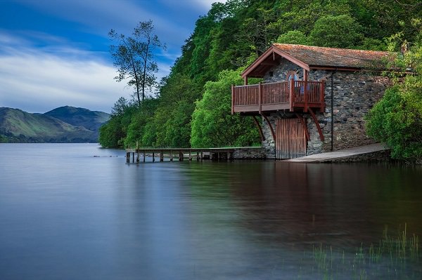 Haus, See, Haus am See, Bootshaus