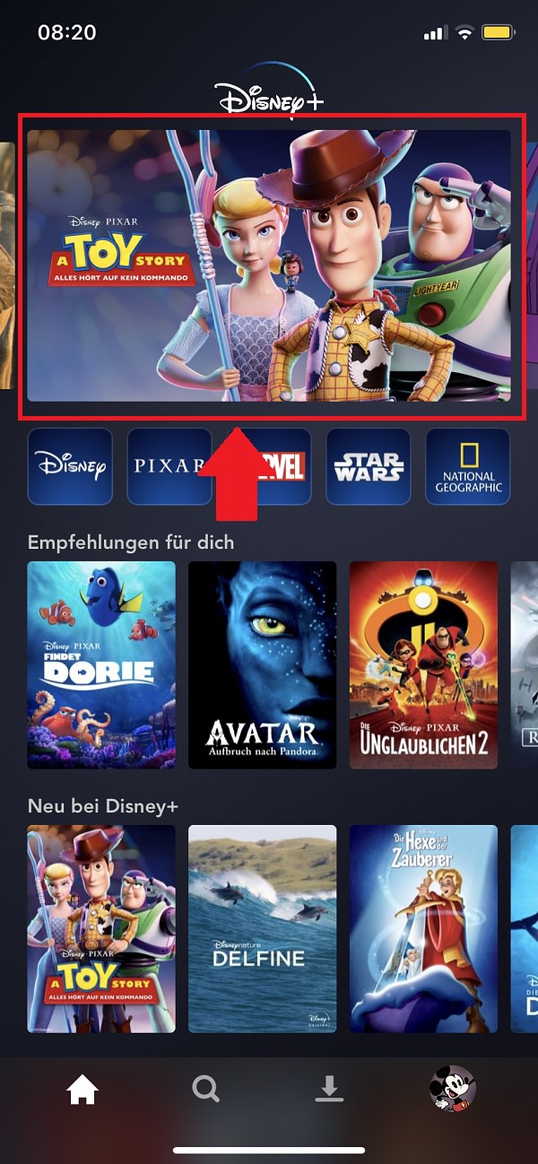 Disney Plus Filme herunterladen, Disney Plus Serien herunterladen, Disney Plus, Downloads, Disney-Plus-Downloads verwalten, Disney Plus Downloads löschen