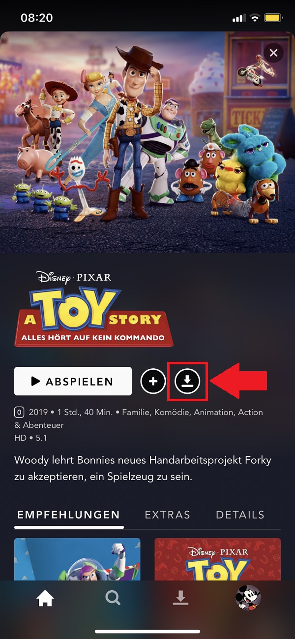 Disney Plus Filme herunterladen, Disney Plus Serien herunterladen, Disney Plus, Downloads, Disney-Plus-Downloads verwalten, Disney Plus Downloads löschen