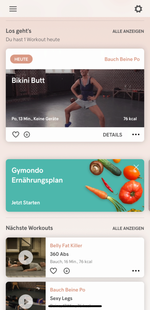 Gymondo App Workouts