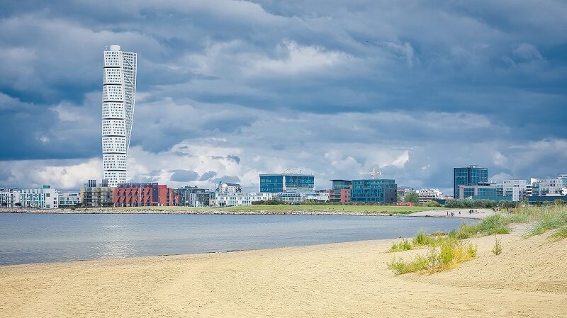 Malmö Schweden, Strand, Architektur