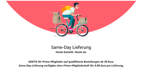 Same-Day Lieferung Amazon