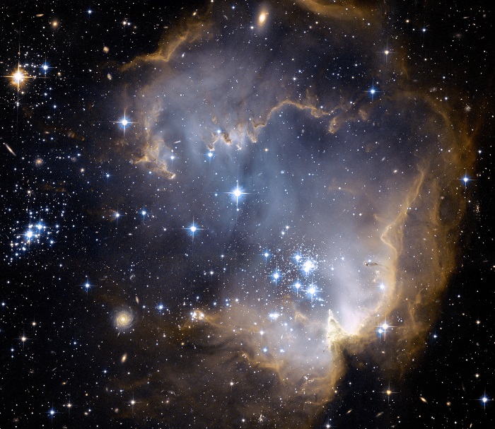 Sterne, Sternbildung, N90, Teleskop, Weltraum, Galaxien