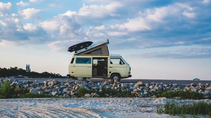 Campervan, Wohnmobil, Bus, Bulli, Vanlife, Strand, Meer