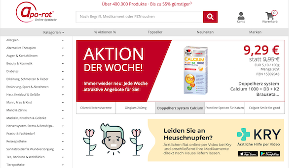 Apo-Rot Startseite Online-Apotheke