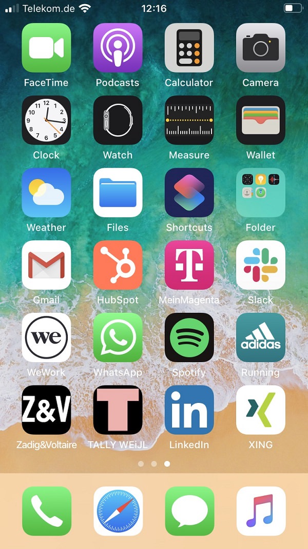 Homescreen, iPhone, Apple, Apps. Smartphone, Sabrina Janßen