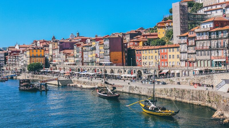 Porto, Portugal, Promenade, Boote