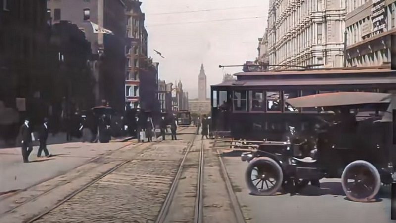 San Francisco, Kalifornien, Cable Car, Zeitreise, Upscaling, YouTuber