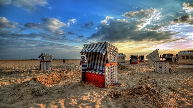 Strandkorb, Strandkörbe, Nordsee, Meer, Urlaub, Corona reisen