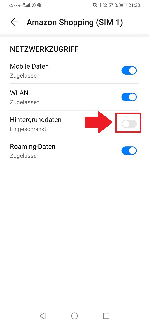 Hintergrund-Apps beenden, Hintergrund-Apps deaktivieren, Hintergrund-Aktivitäten beenden, Huawei P30 Lite, Android 