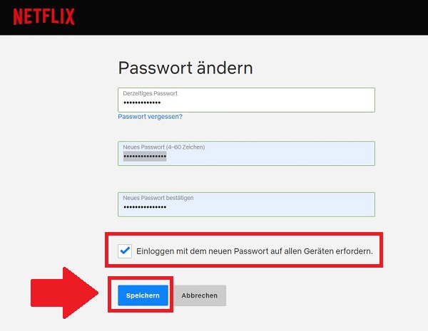 Netflix, Netflix-Logindaten ändern, Netflix-Login, Netflix-Passwort ändern