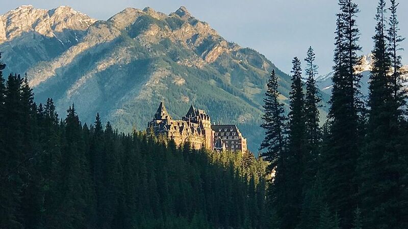Hotel, Fairmont Banff Springs Hotel, Alberta, Schloss, Berge