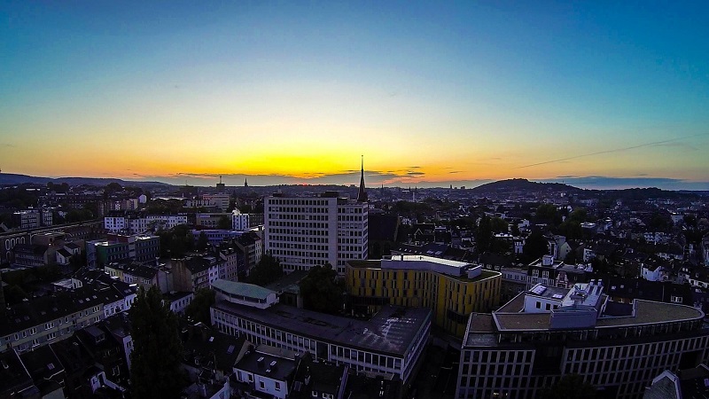 Aachen, Abend, Sonnenuntergang, Stadt