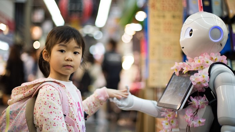 Kind, Mädchen, Roboter, Technologie, Aufklärung, Bundeszentrale für digitale Aufklärung