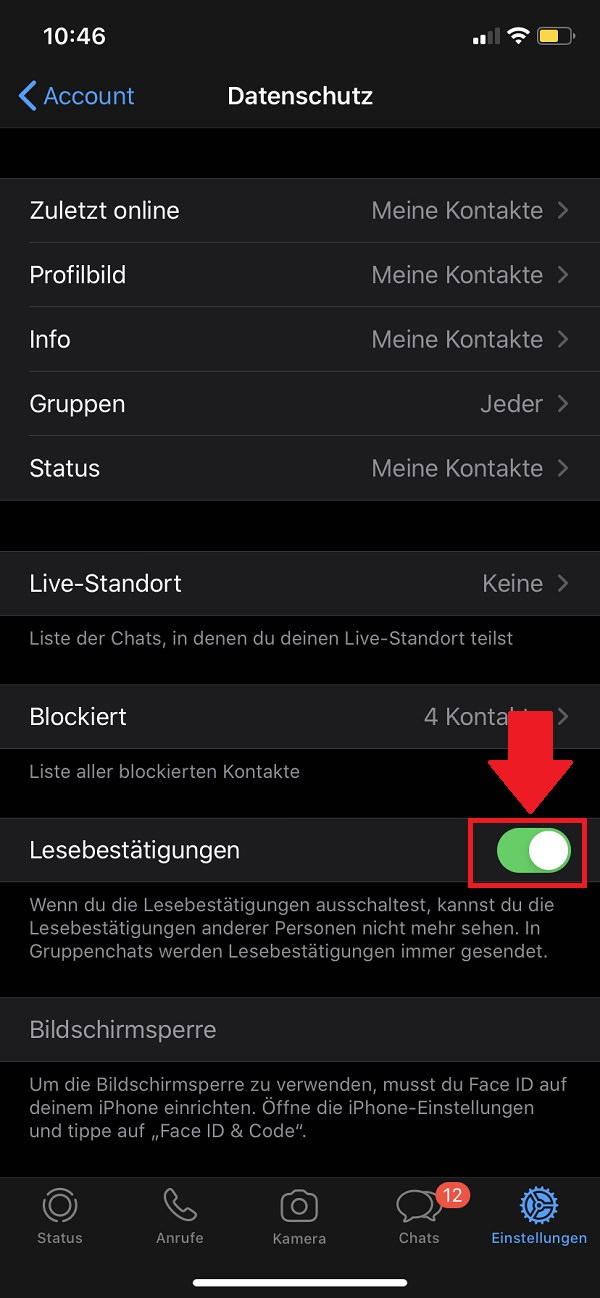 WhatsApp-Lesebestätigung deaktivieren, blaue Haken bei WhatsApp deaktivieren, blaue WhatsApp Haken abschalten