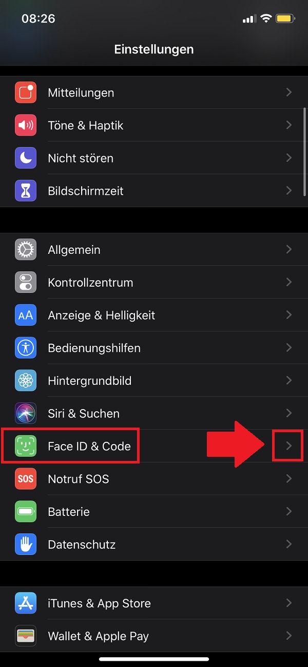 Apple Face ID einrichten, iPhone Face ID einrichten, iPad Face ID einrichten