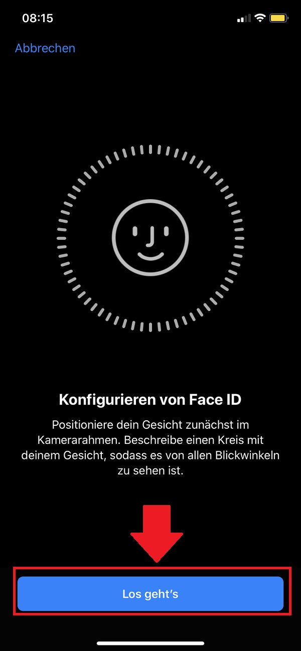 Apple Face ID einrichten, iPhone Face ID einrichten, iPad Face ID einrichten