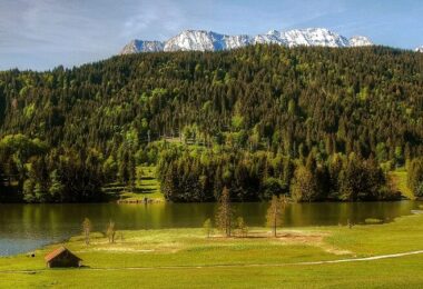 Geroldsee, Gebirge, Landschaft, See, Wasser, Bayern
