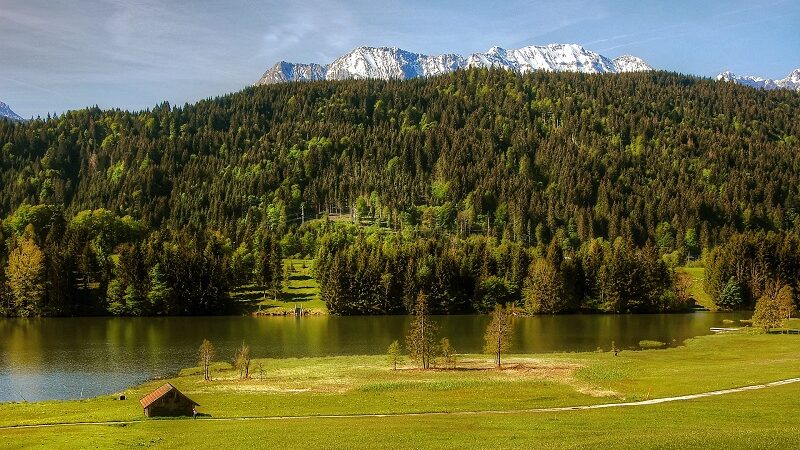 Geroldsee, Gebirge, Landschaft, See, Wasser, Bayern