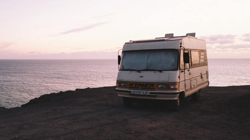 Camper, Campingwagen, Küste, Campervan, Wasser, Meer