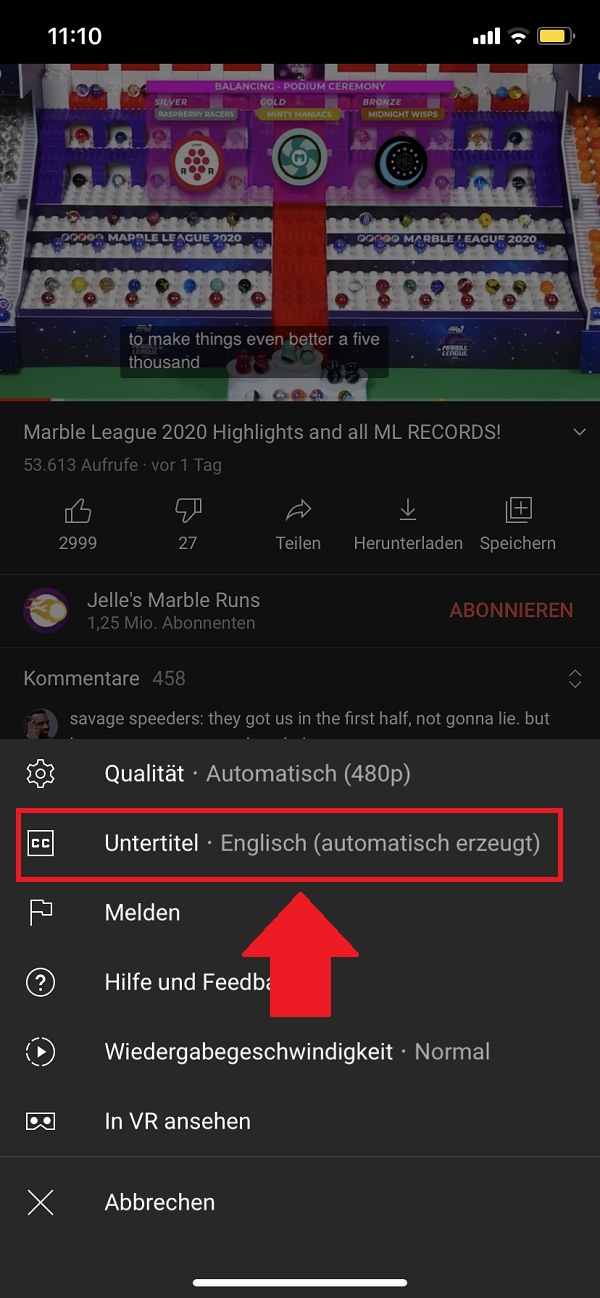 YouTube, YouTube-Einstellungen, automatische YouTube-Untertitel ausschalten
