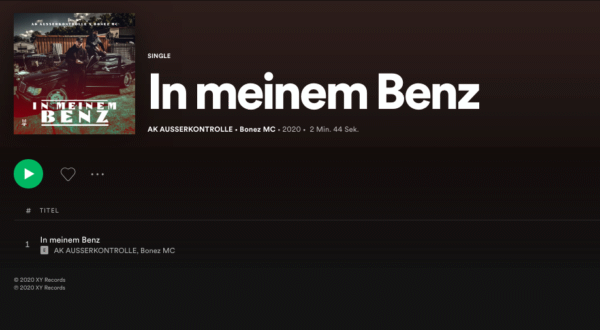 Bonzez MC, Spotify