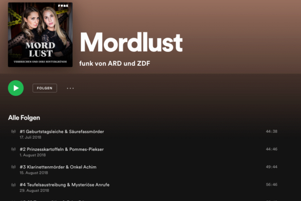 Mordlust, Spotify