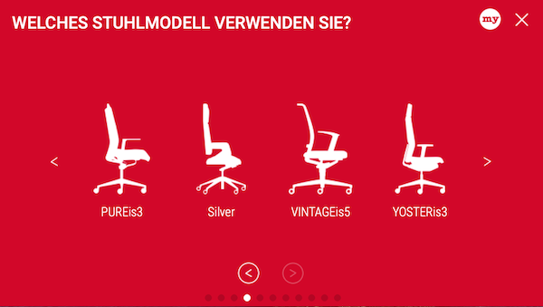 Interstuhl: Modell auswählen