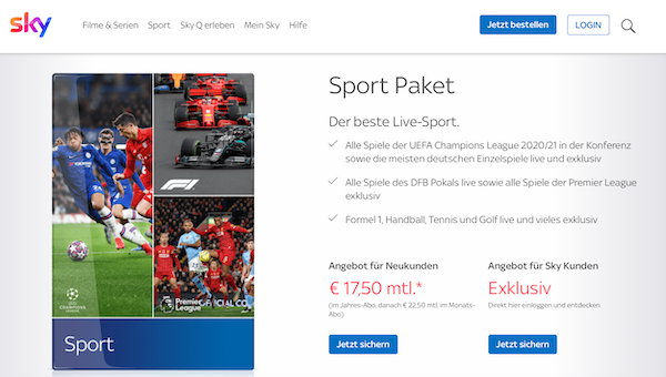 Sky Sport Paket