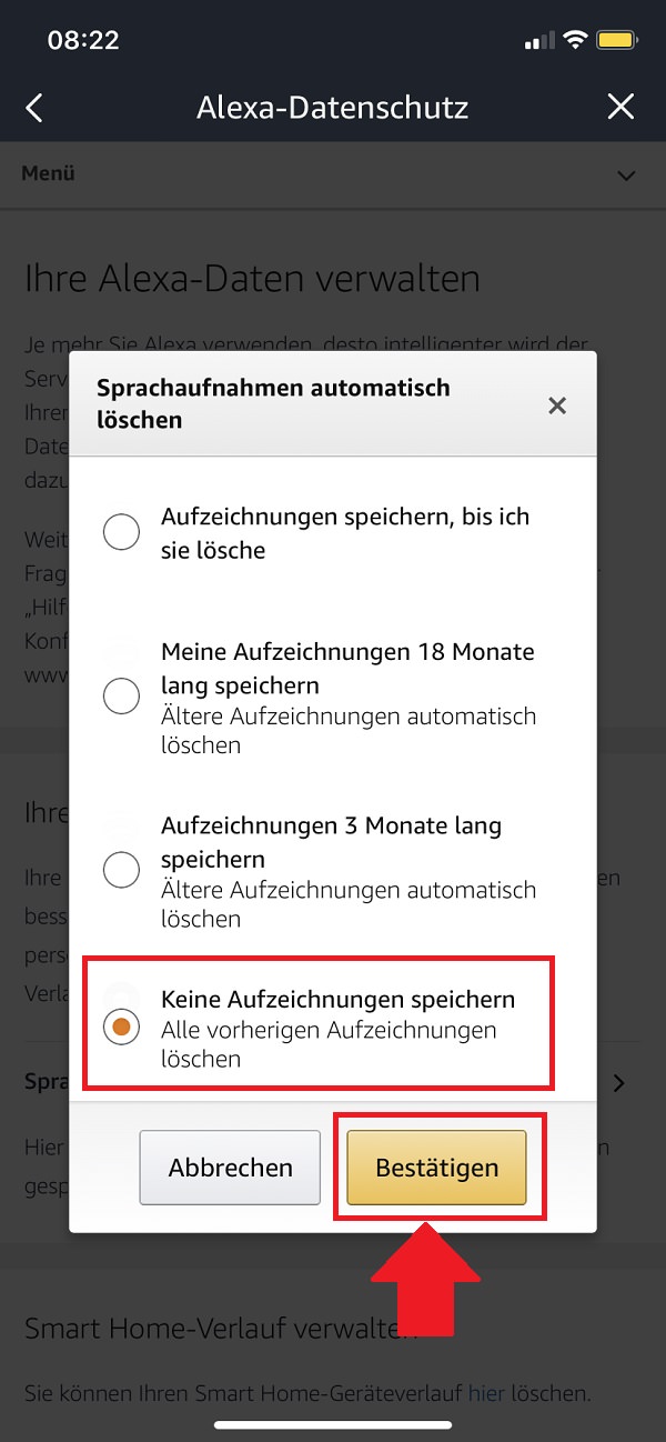 Alexa, Amazon Alexa, Alexa-Gespräche löschen, Alexa Gespräche automatisch löschen, Alexa Aufzeichnungen löschen, Alexa-Aufzeichnungen automatisch löschen