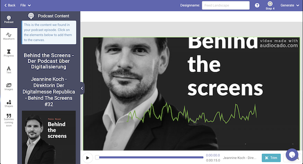 Audiocado, Videos schneiden, Podcast