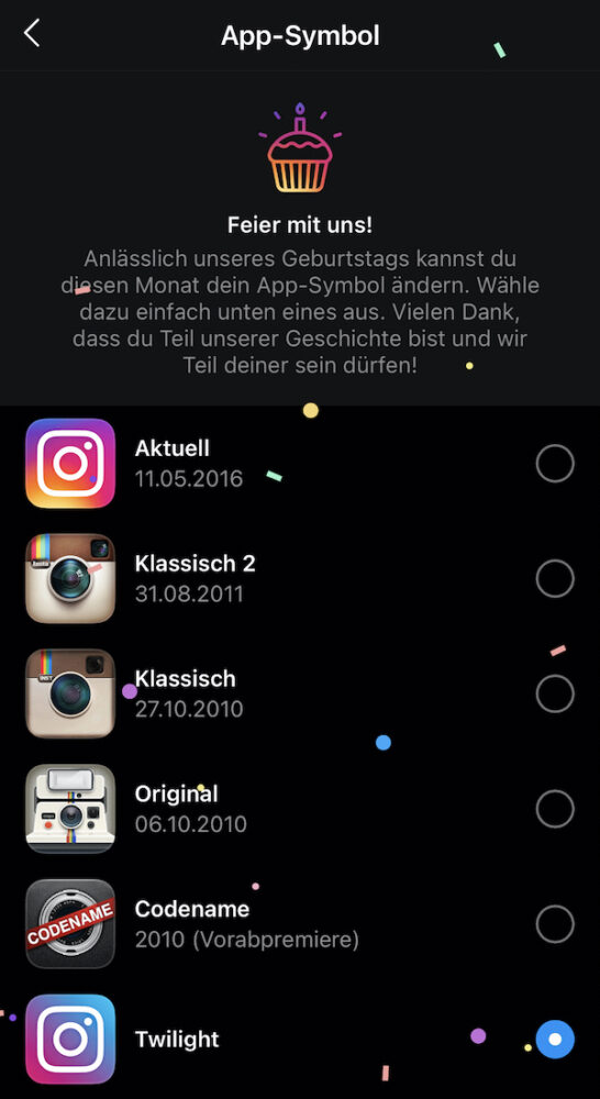 Instagram, Instagram-Logo ändern