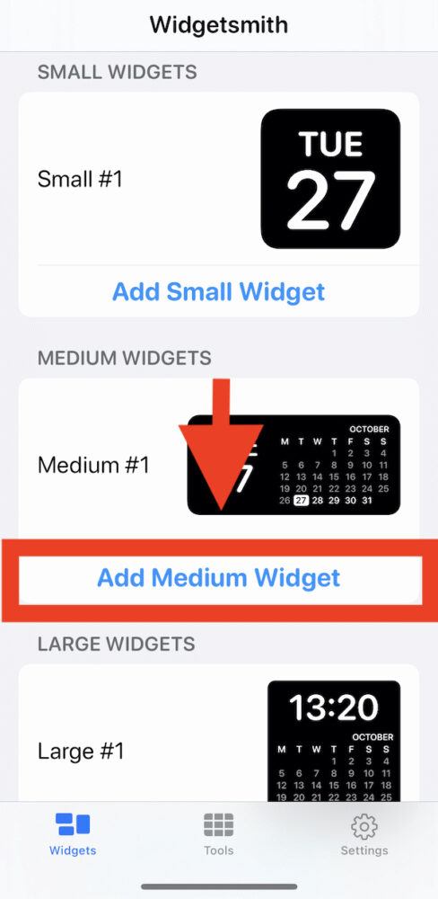 Widgetsmith, iPhone-Widget