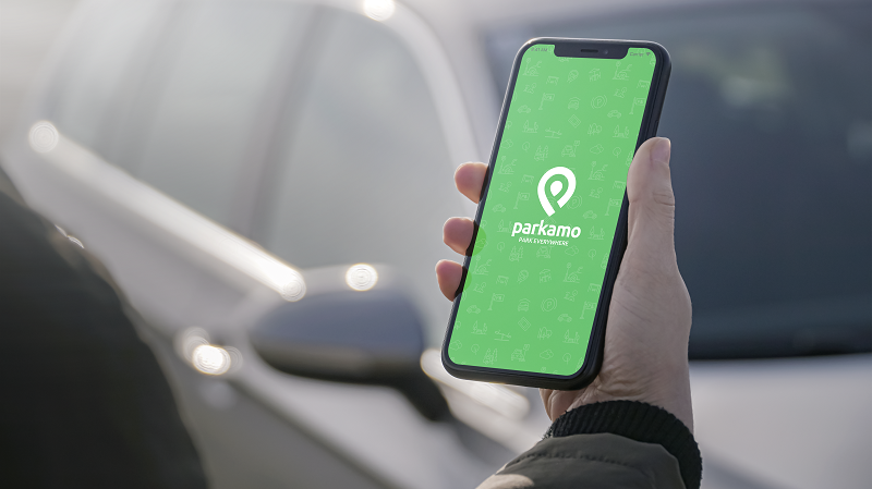 Parkamo, App, Parken, Auto