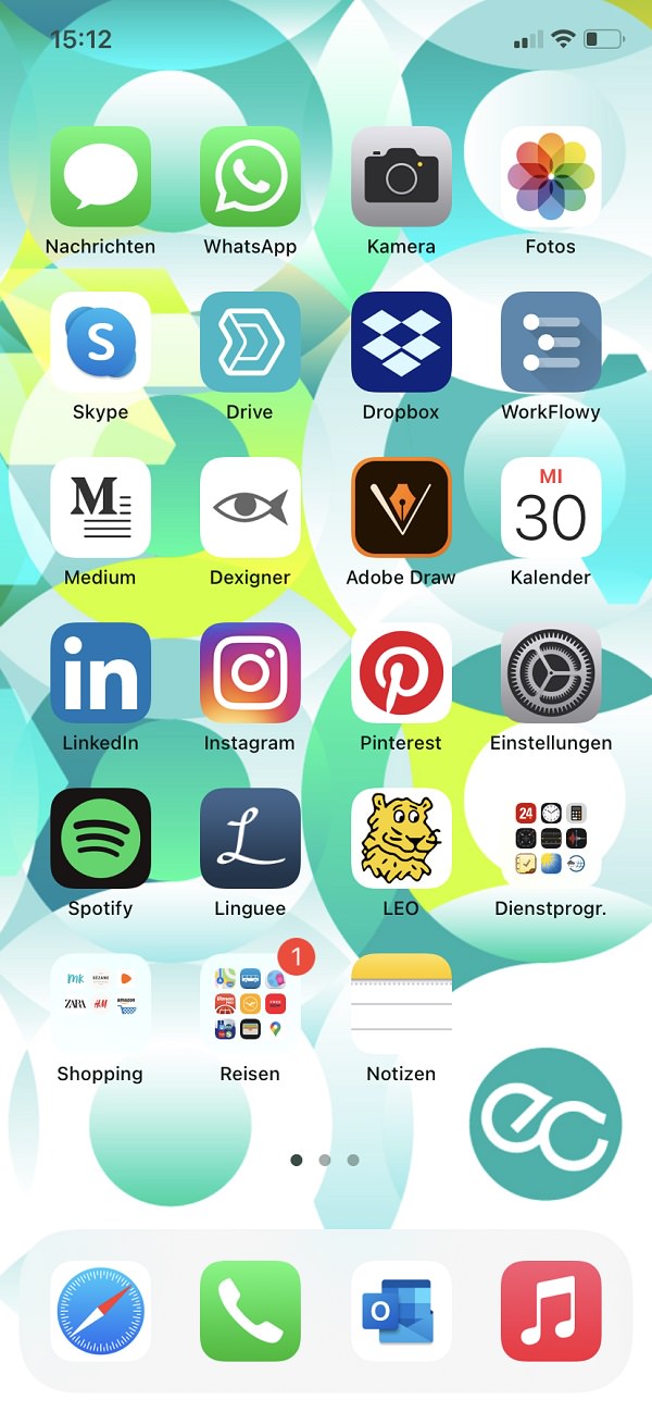 Homescreen, iPhone, Apple, Apps, Martina Hausel, ELEMENT C, Element C