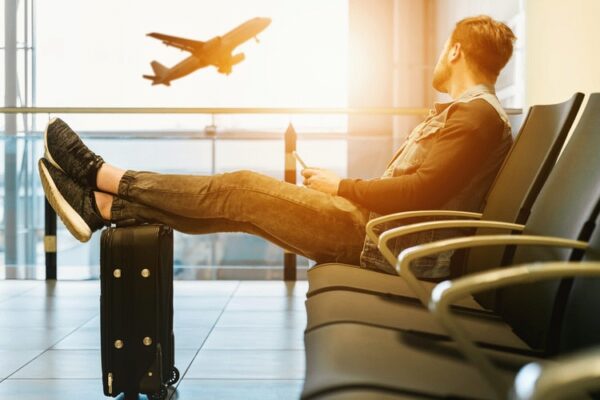 Reisen, Flugzeug, Koffer, Urlaub