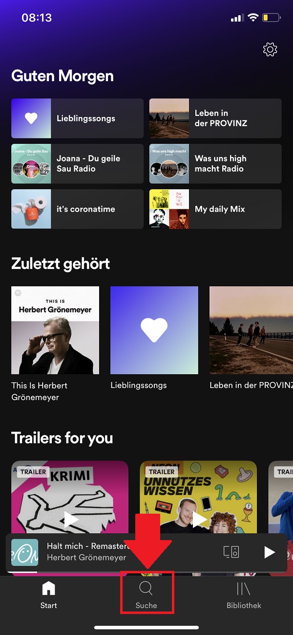 Spotify-Verlauf löschen, Spotify